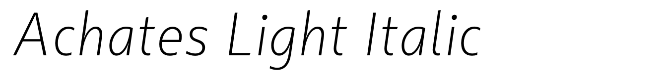 Achates Light Italic